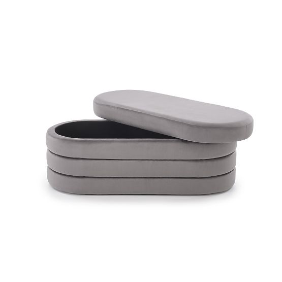 Panca CALPI con spazio di stoccaggio, grigia (1p=1pz)