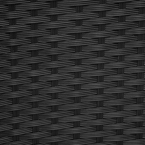 Panca da giardino in tecnorattan divano CORDOBA nero con cuscini beige