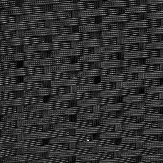 Panca da giardino in tecnorattan divano CORDOBA nero con cuscini grigi