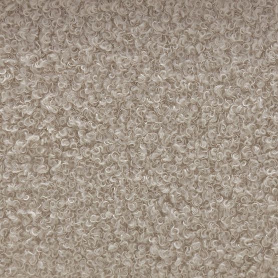 Panca imbottita Loppo beige chiaro, bouclé, Noce Wisconsin