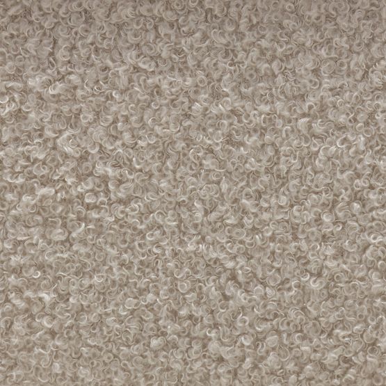 Panca imbottita Loppo beige chiaro, bouclé, Noce Wisconsin