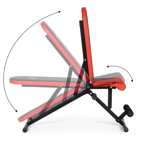 Panca inclinata per allenamento con schienale regolabile