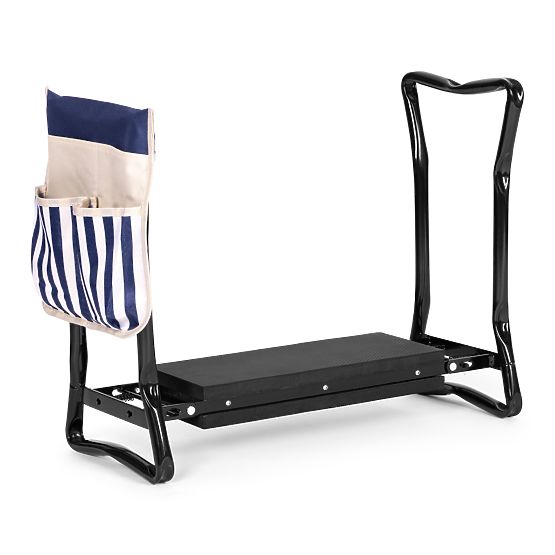 Panca inginocchiatoio pieghevole da giardino 2 in 1 - blu