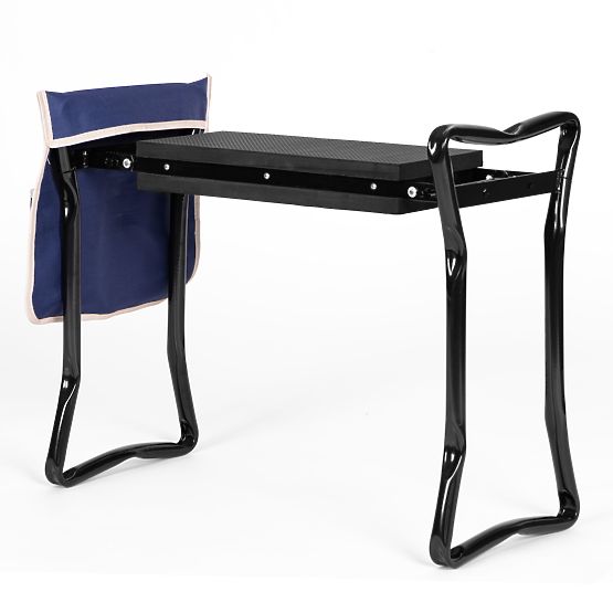 Panca inginocchiatoio pieghevole da giardino 2 in 1 - blu