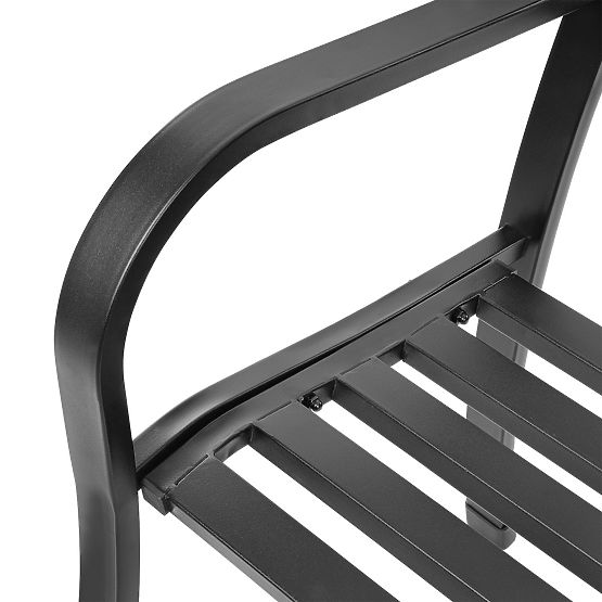 Panchina da giardino con schienale per terrazza balcone struttura in metallo