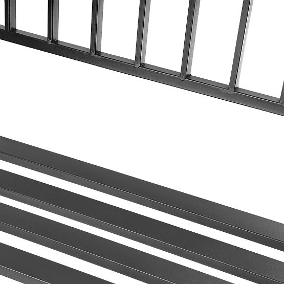 Panchina da giardino con schienale per terrazza balcone struttura in metallo