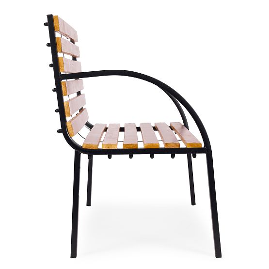 Panchina da giardino in legno con schienale 122x57 cm parco MultiGarden