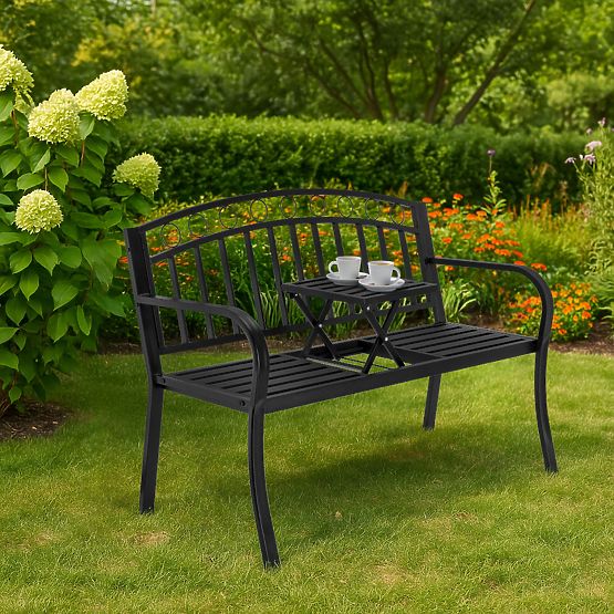 Panchina da giardino in metallo BANCO