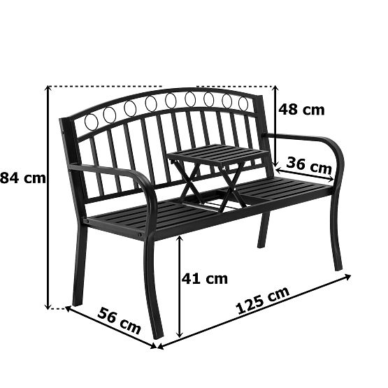 Panchina da giardino in metallo BANCO