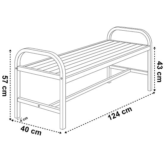 Panchina da giardino in metallo SOBO