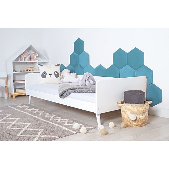 Pannello imbottito esagonale - Smeraldo