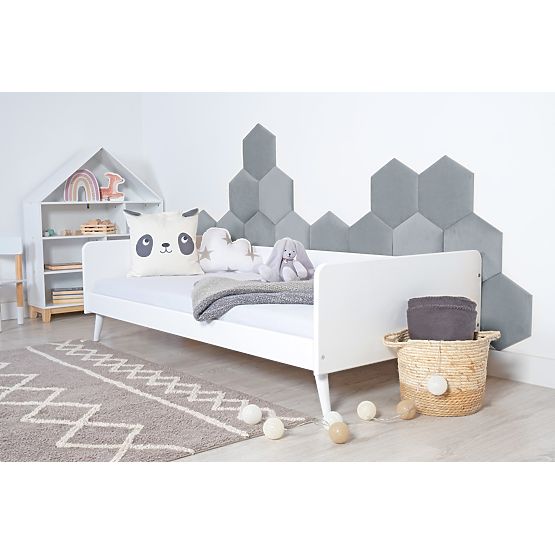 Pannello imbottito Hexagon - grigio