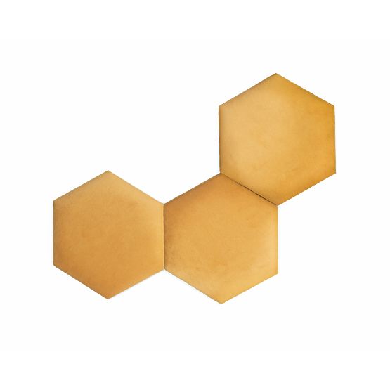 Pannello imbottito Hexagon - senape