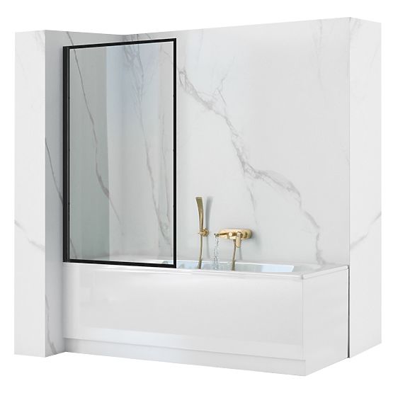 Pannello per vasca Rea Lagos Fix Stabile 70 Nero Black