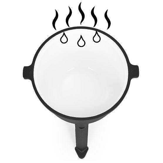 Pentola in ghisa smaltata 5L MultiGarden per falò e grigliate