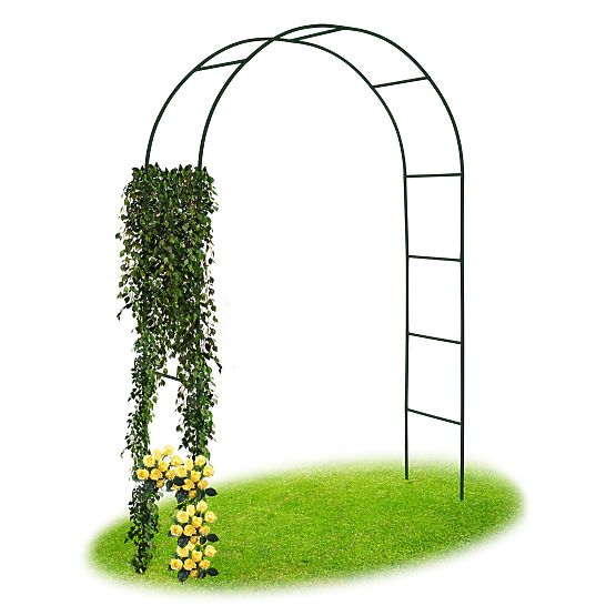 Pergola ad arco in metallo nera 240 cm