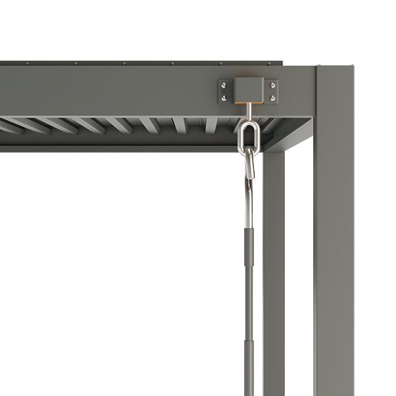 Pergola da giardino autoportante Antilla in alluminio, 4x3 m, bioclimatica, lamelle mobili, antracit