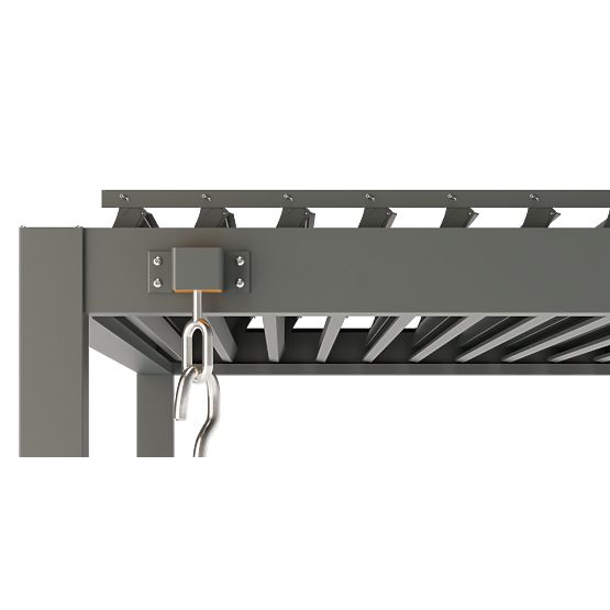 Pergola da giardino autoportante Antilla in alluminio, 4x3 m, bioclimatica, lamelle mobili, antracit