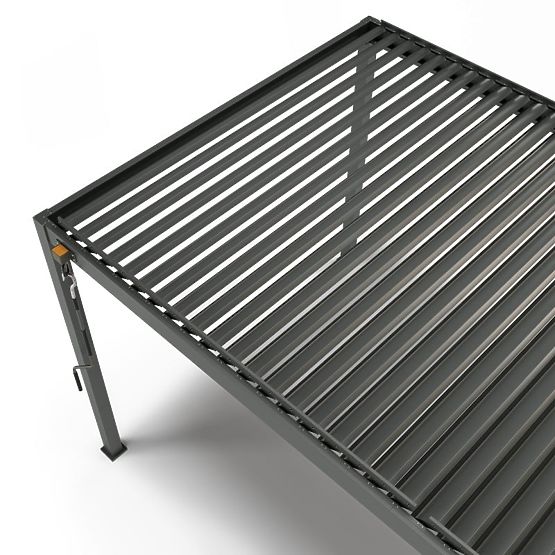 Pergola da giardino autoportante Antilla in alluminio, 6x3 m, bioclimatica, lamelle mobili, antracit