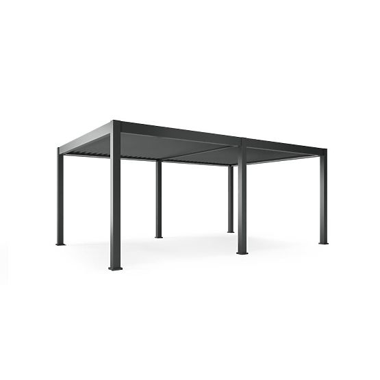 Pergola da giardino autoportante Lumera in alluminio, 4x6 m, bioclimatica, illuminazione LED, elettr