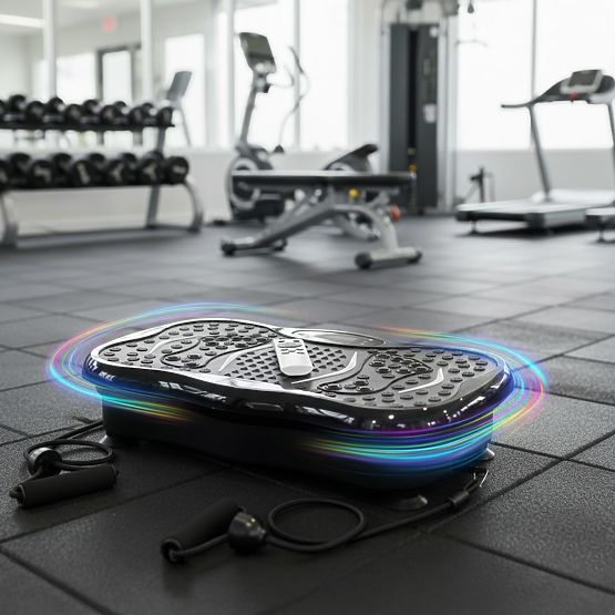 Piattaforma vibrante anticellulite dispositivo massaggiante con espansori + telecomando ModernHome
