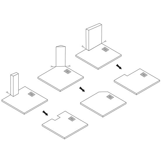 Piatto doccia Magnum Black 80x100