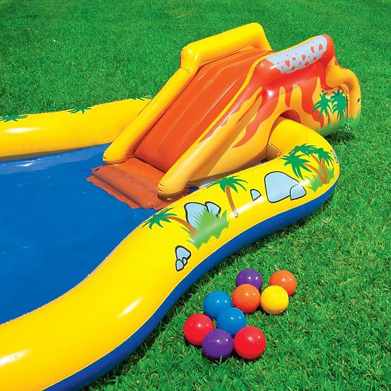 Piscina d'acqua parco giochi per bambini con scivolo e fontana Intex 57444