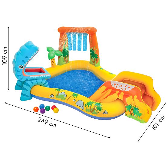 Piscina d'acqua parco giochi per bambini con scivolo e fontana Intex 57444
