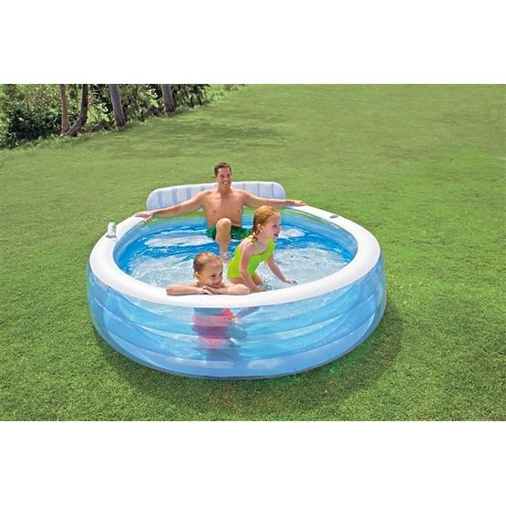 Piscina da giardino con sedili 229x218cm Intex 57190