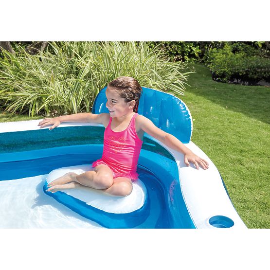 Piscina da giardino con sedili gonfiabili 229x229cm Intex 56475