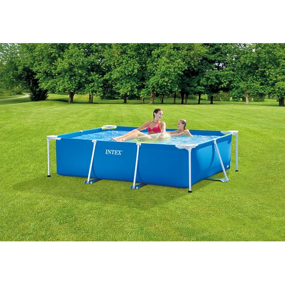 Piscina da giardino con telaio rettangolare 3x2m Intex