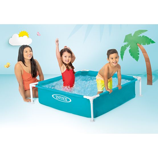 Piscina quadrata con telaio per bambini 122x122x30 cm INTEX 57173