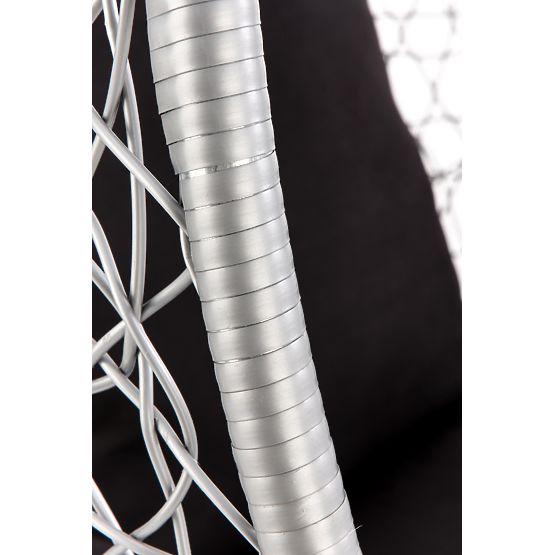 Poltrona da giardino EGGY grigia/nera (3p=1ks)