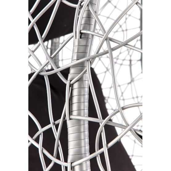 Poltrona da giardino EGGY grigia/nera (3p=1ks)