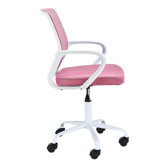 POLTRONA GIREVOLE FD-6 BIANCO / ROSA