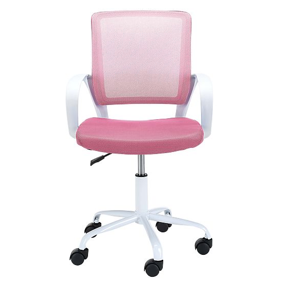 POLTRONA GIREVOLE FD-6 BIANCO / ROSA