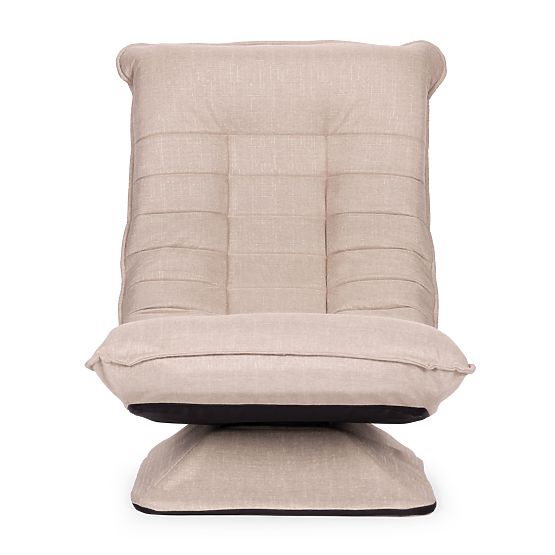 Poltrona girevole relax con lettino regolabile per soggiorno beige ModernHome