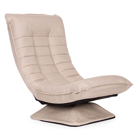 Poltrona girevole relax con lettino regolabile per soggiorno beige ModernHome