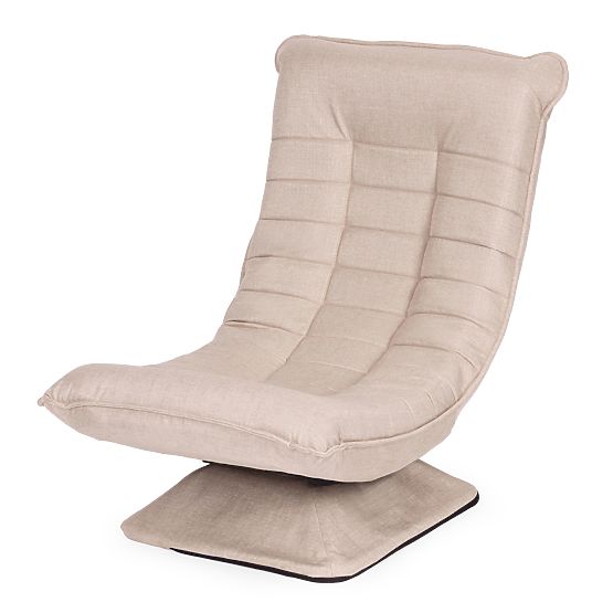 Poltrona girevole relax con lettino regolabile per soggiorno beige ModernHome