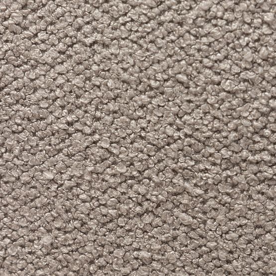 Poltrona imbottita Falone grigio-beige, boucle, arrotondata