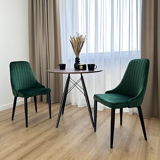 Poltrona in velluto LORIENT VELVET verde scuro