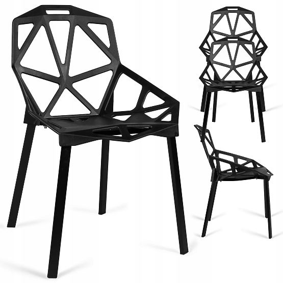Poltrona moderna in pizzo VECTOR nera