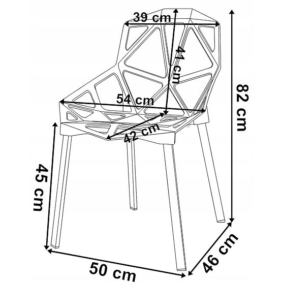 Poltrona moderna in pizzo VECTOR nera