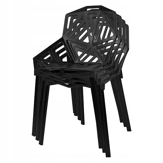 Poltrona moderna in pizzo VECTOR nera