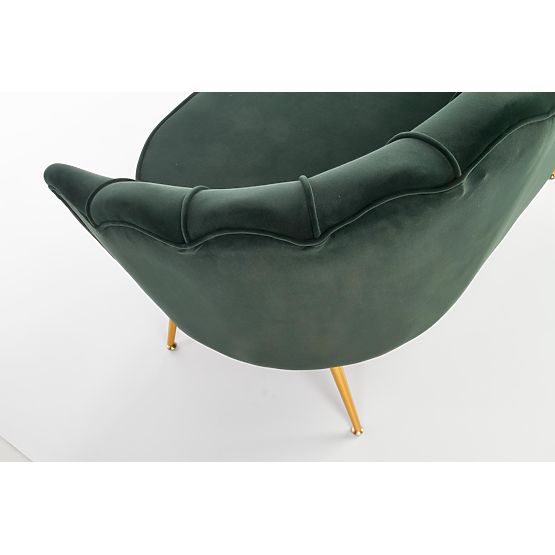 Poltrona relax AMORINITO XL verde scuro / oro