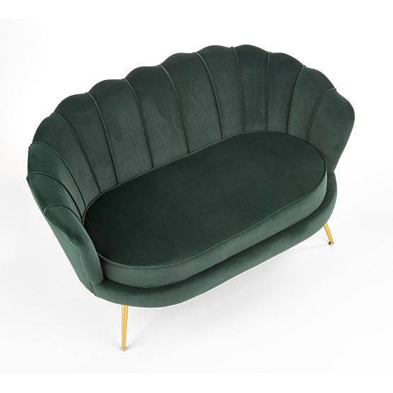 Poltrona relax AMORINITO XL verde scuro / oro