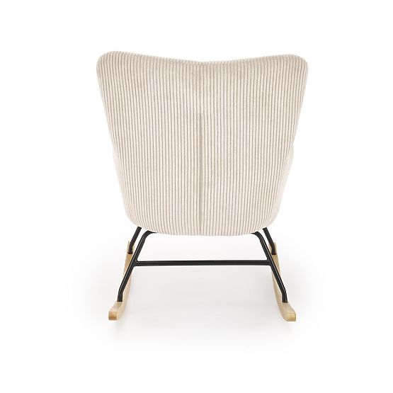 Poltrona relax BELMIRO con funzione a dondolo, crema (1p=1pz)