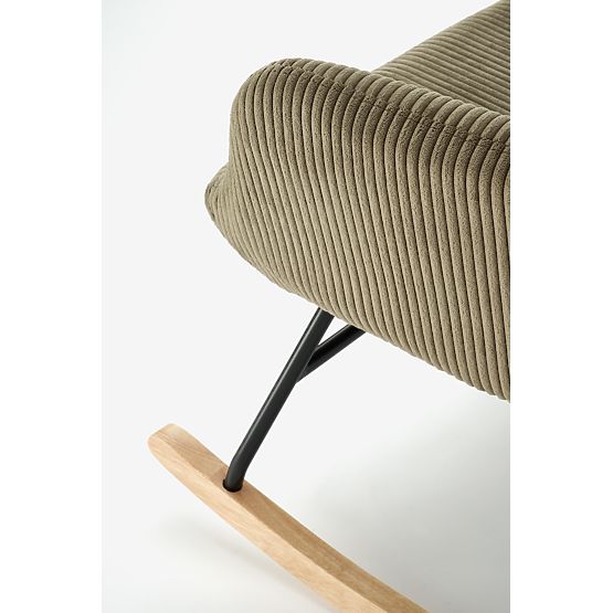 Poltrona relax BELMIRO con funzione dondolo, oliva (1p=1pz)