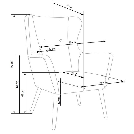Poltrona relax COTTO grigio chiaro