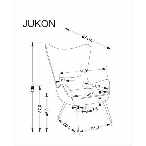 Poltrona relax color crema JUKON